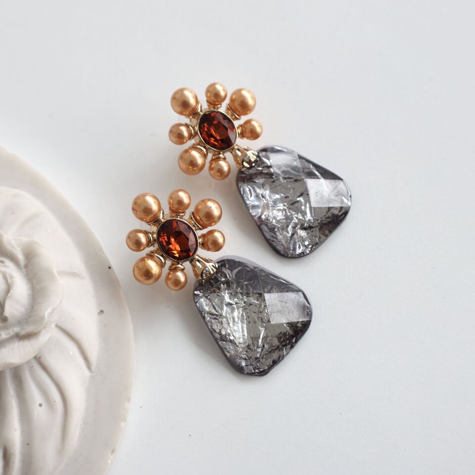 İthal Taşlı Küpe