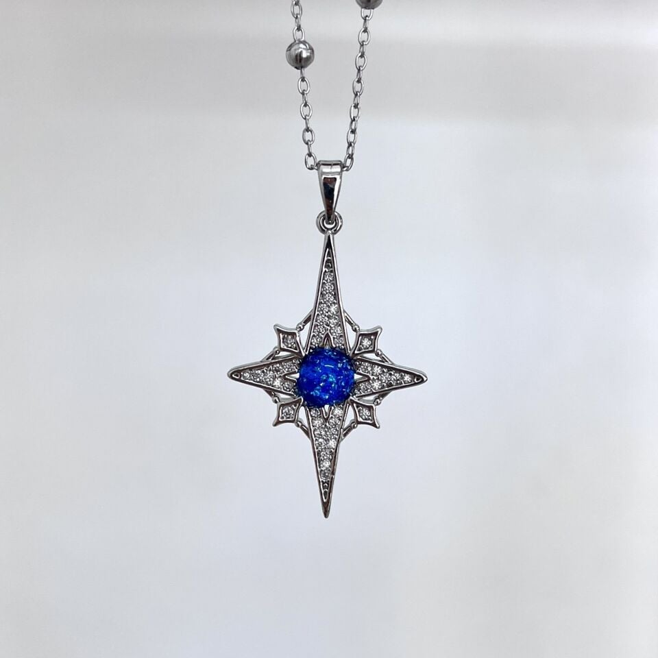 Çelik Kutup Yıldızı Kolye