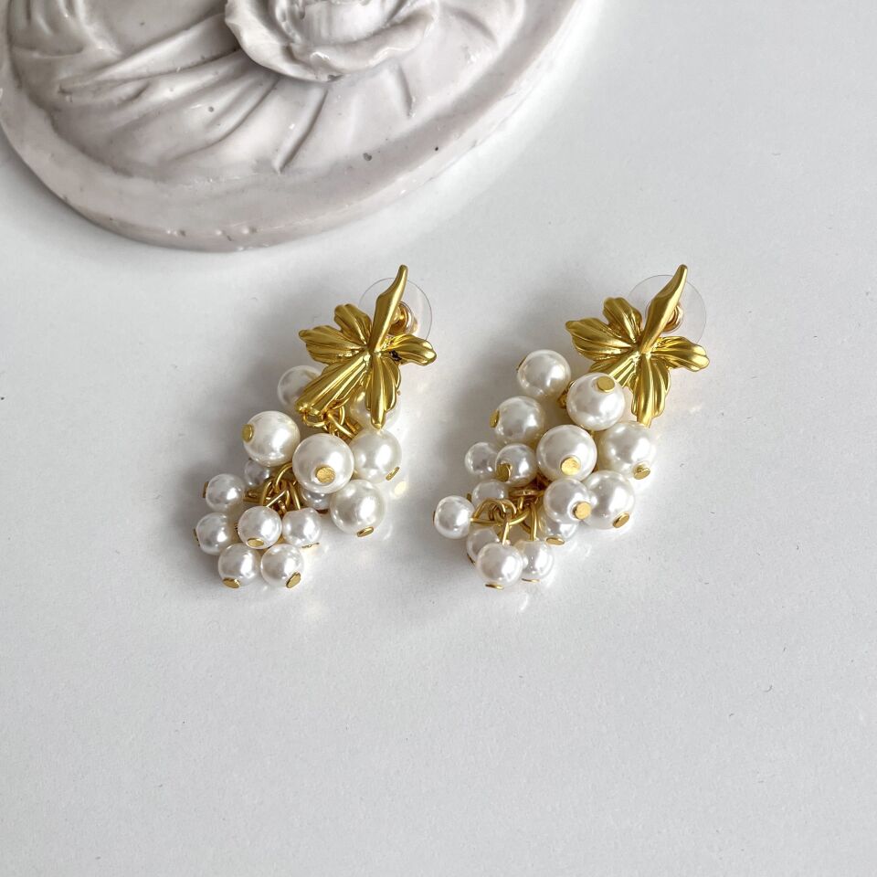 İthal İnci Sallantı Küpe