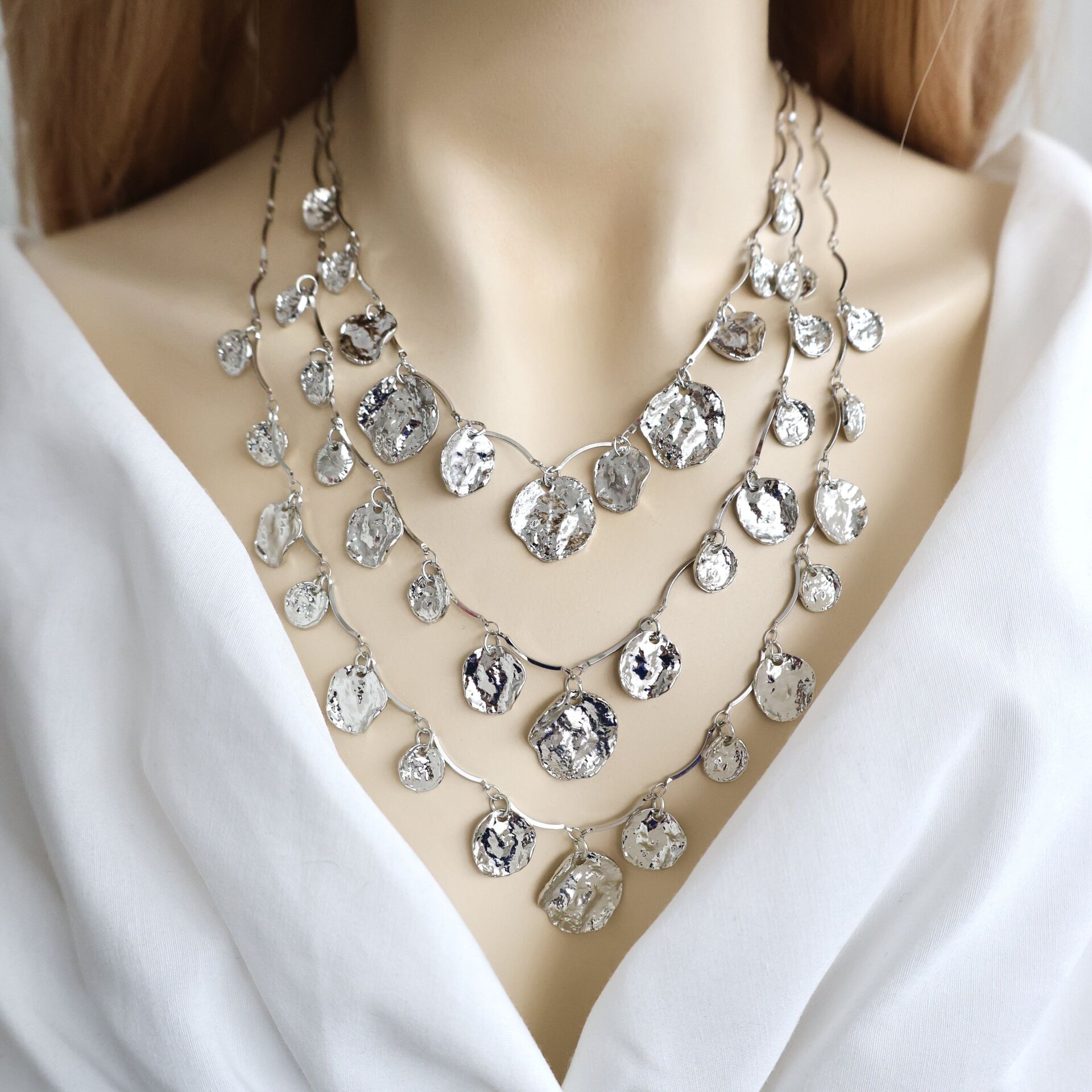 Zara Model Üçlü Pul Kolye