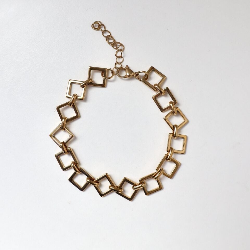 Çelik Geometrik Bileklik