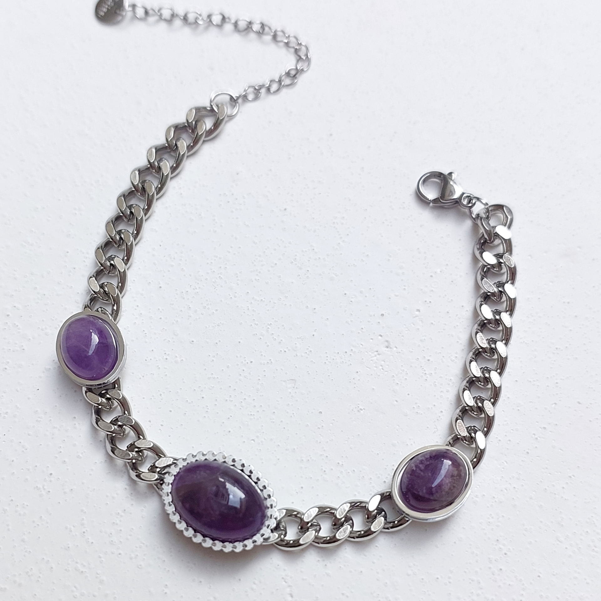 Çelik Ametist Bileklik