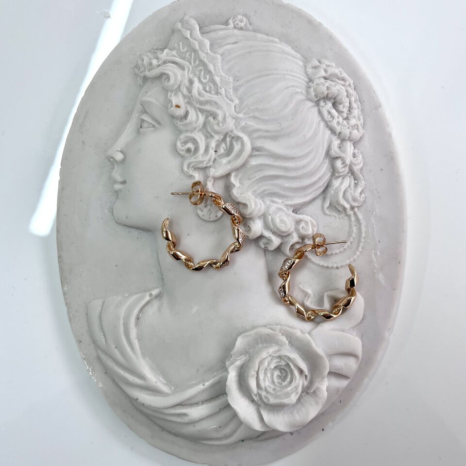 Xuping Zirkon Taşlı Halka Küpe