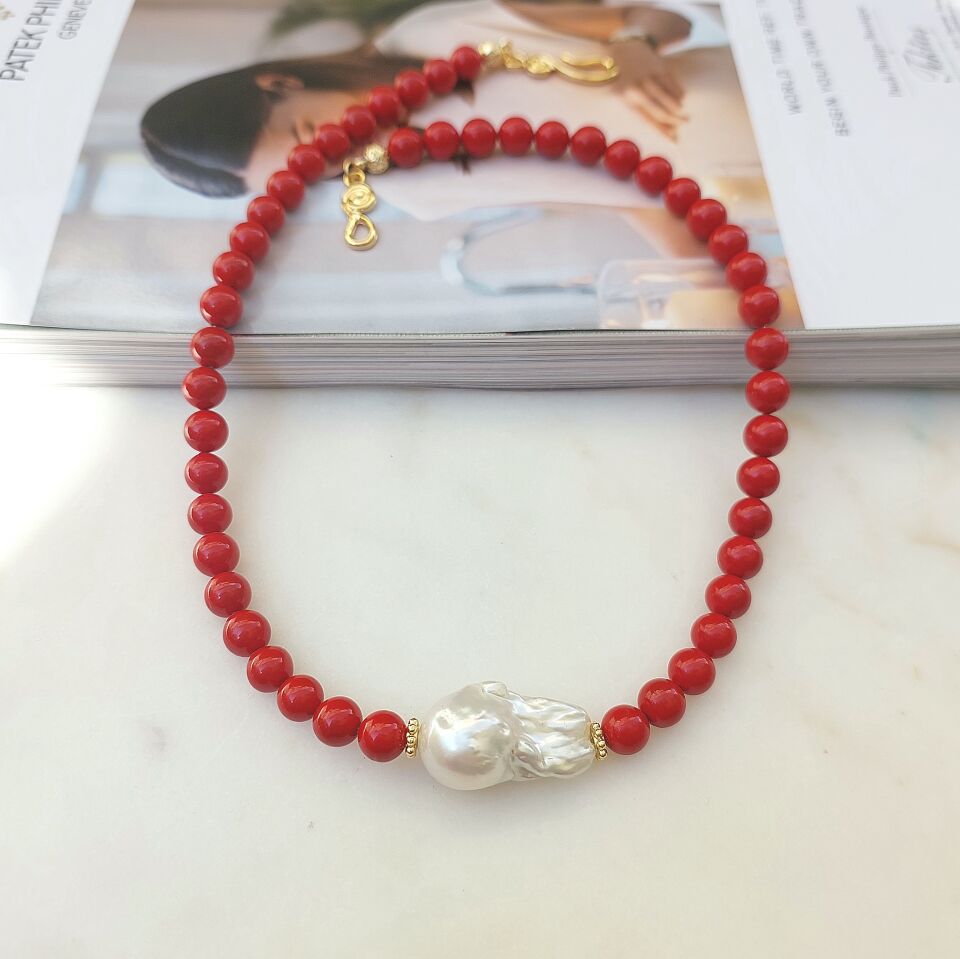 Barok İnci Mayorka Kolye