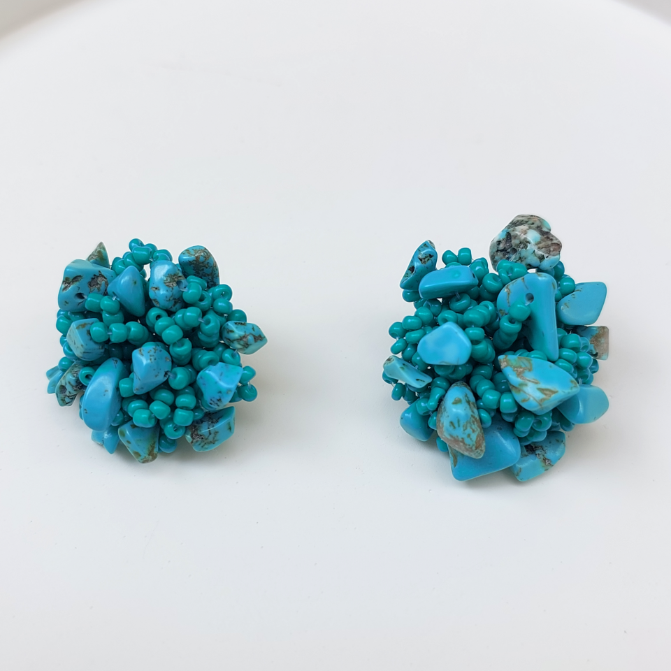 Turkuaz Taşı Miyuki Küpe