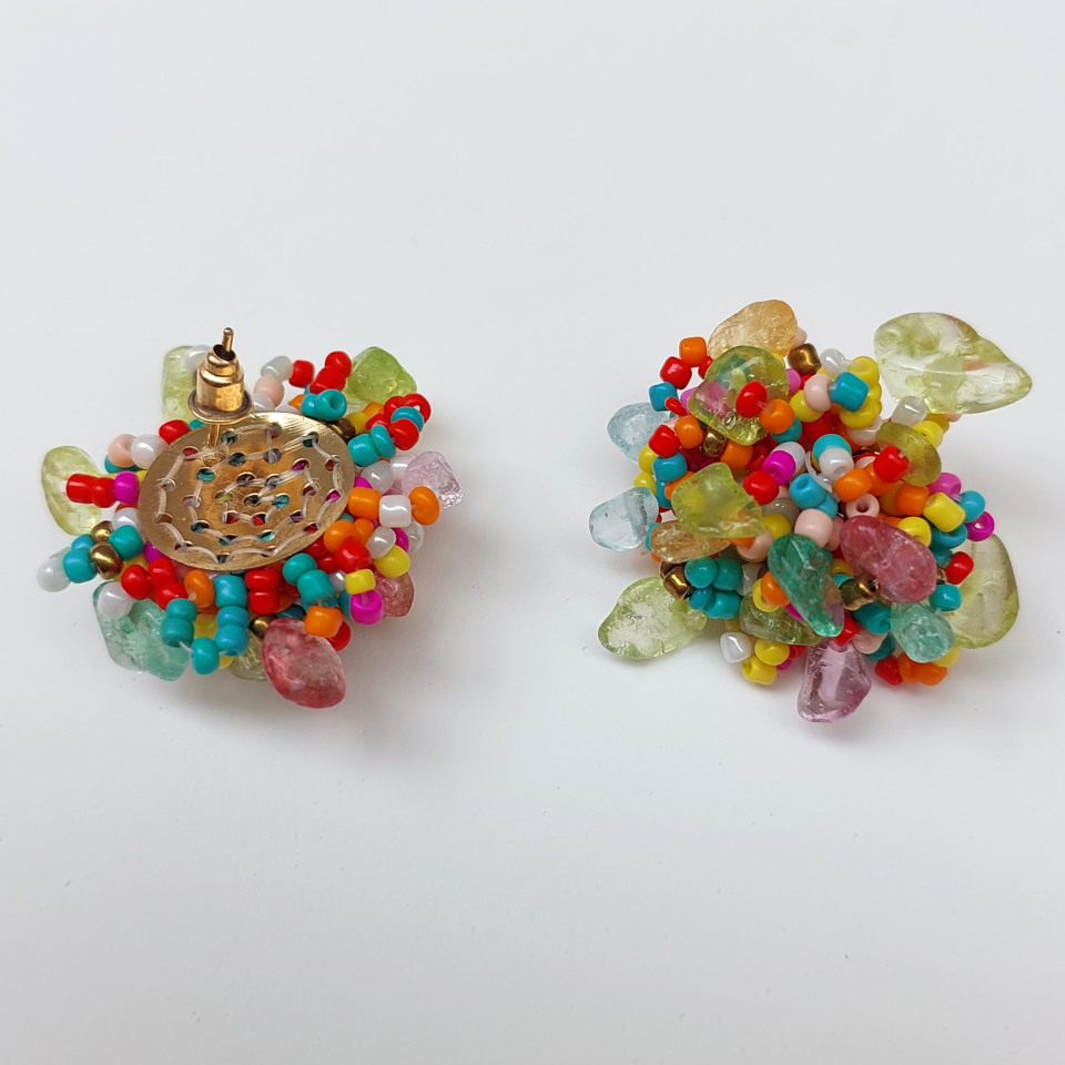 Florit Taşı Miyuki Küpe