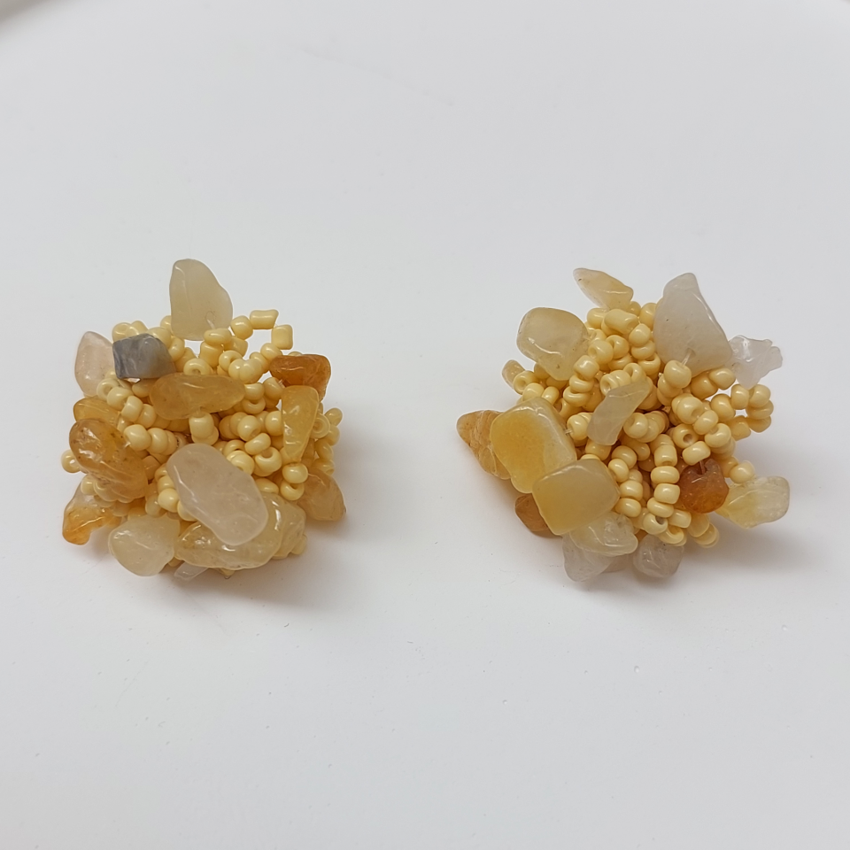 Sitrin Taşı Miyuki Küpe