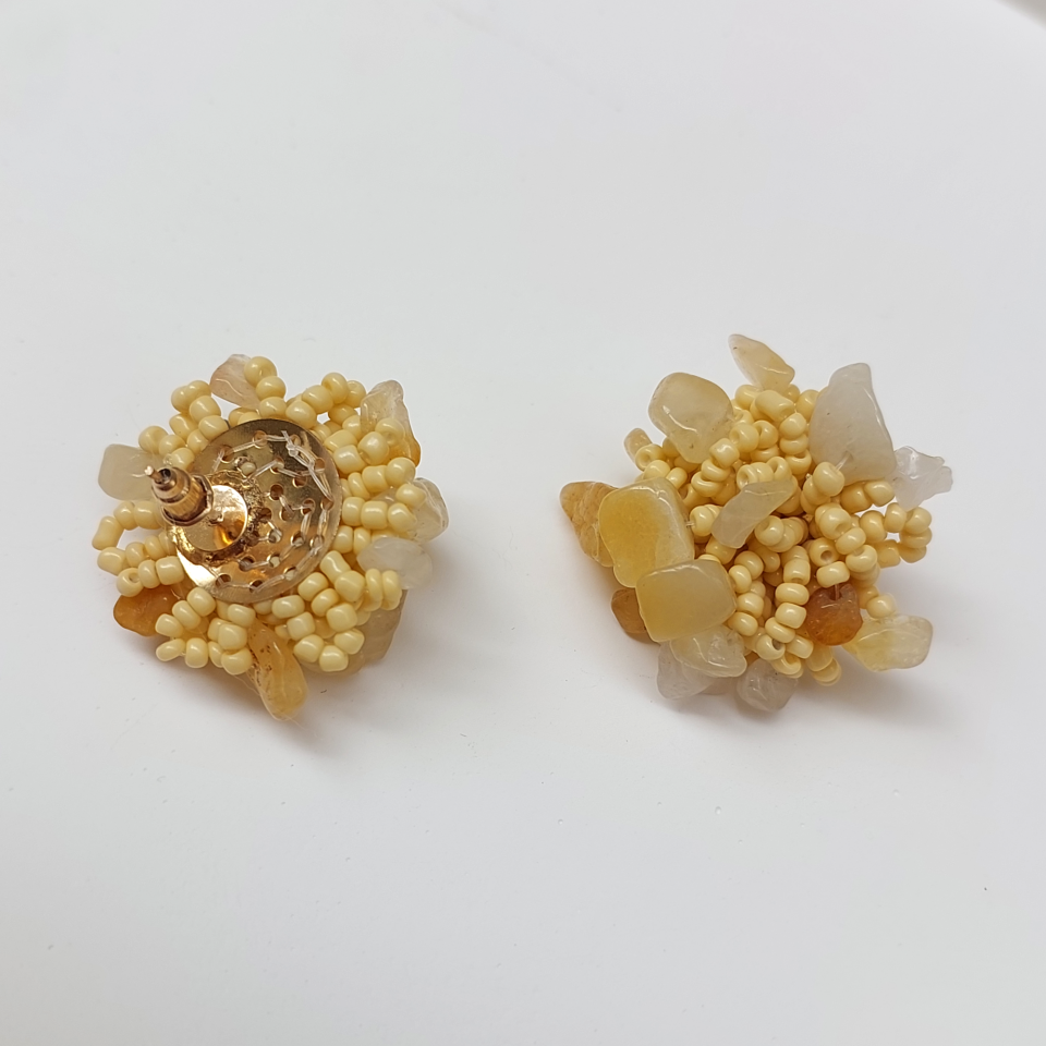 Sitrin Taşı Miyuki Küpe