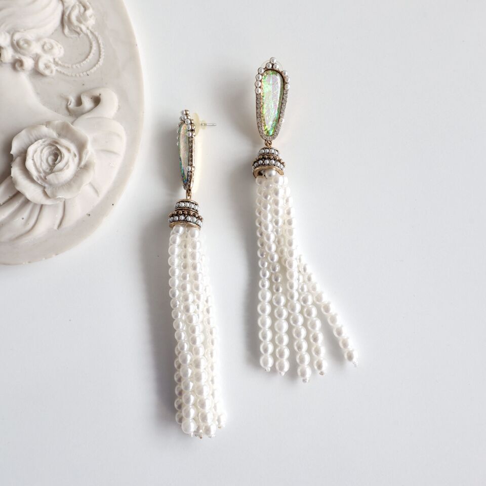 İthal İnci Sallantılı Küpe