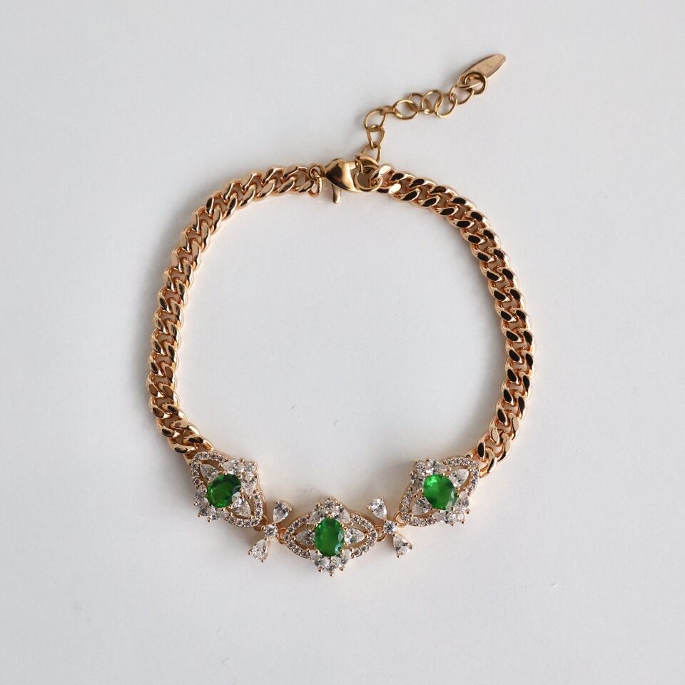 Xuping Yeşil Taşlı Bileklik