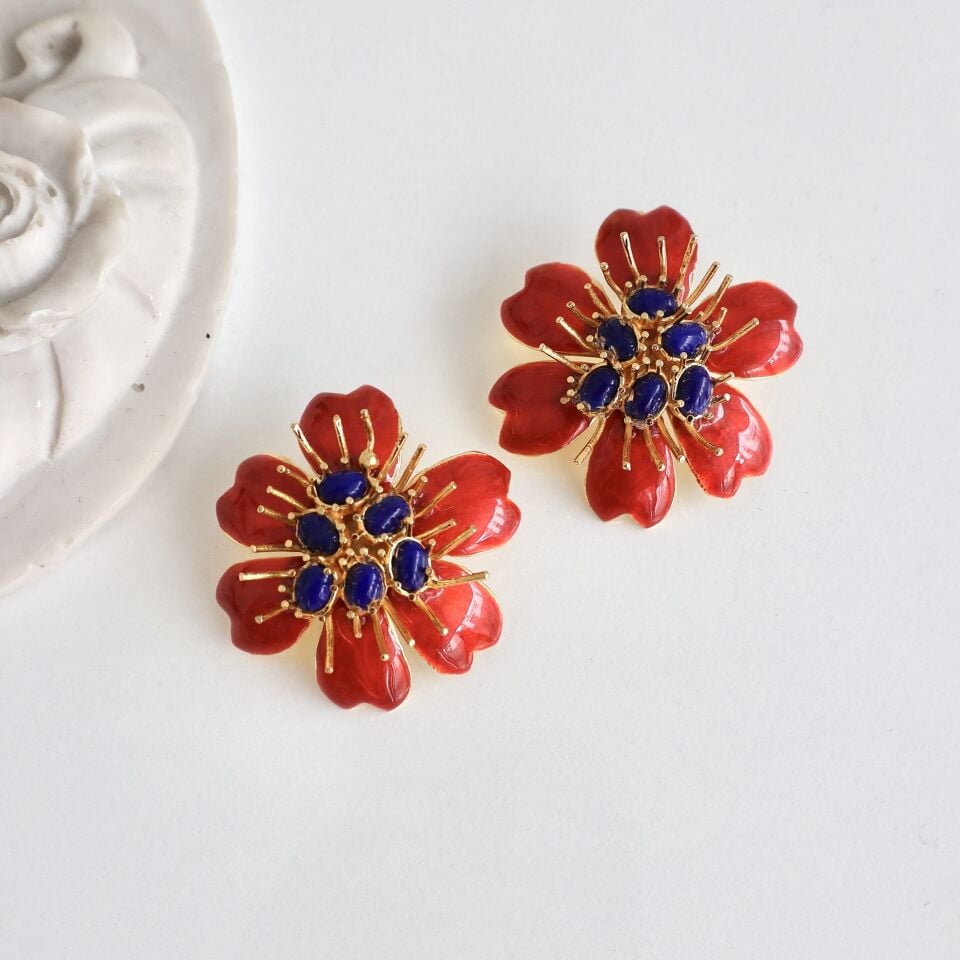 Özel Tasarım Çiçek Küpe