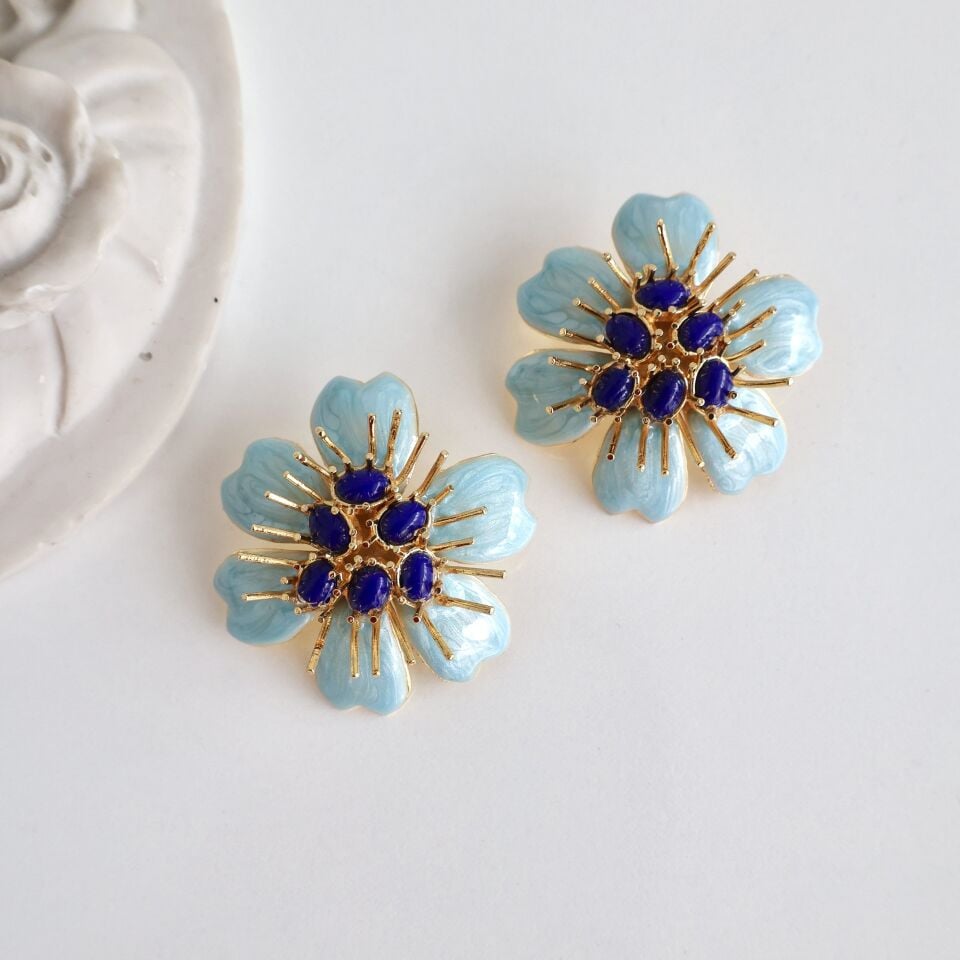 Özel Tasarım Çiçek Küpe