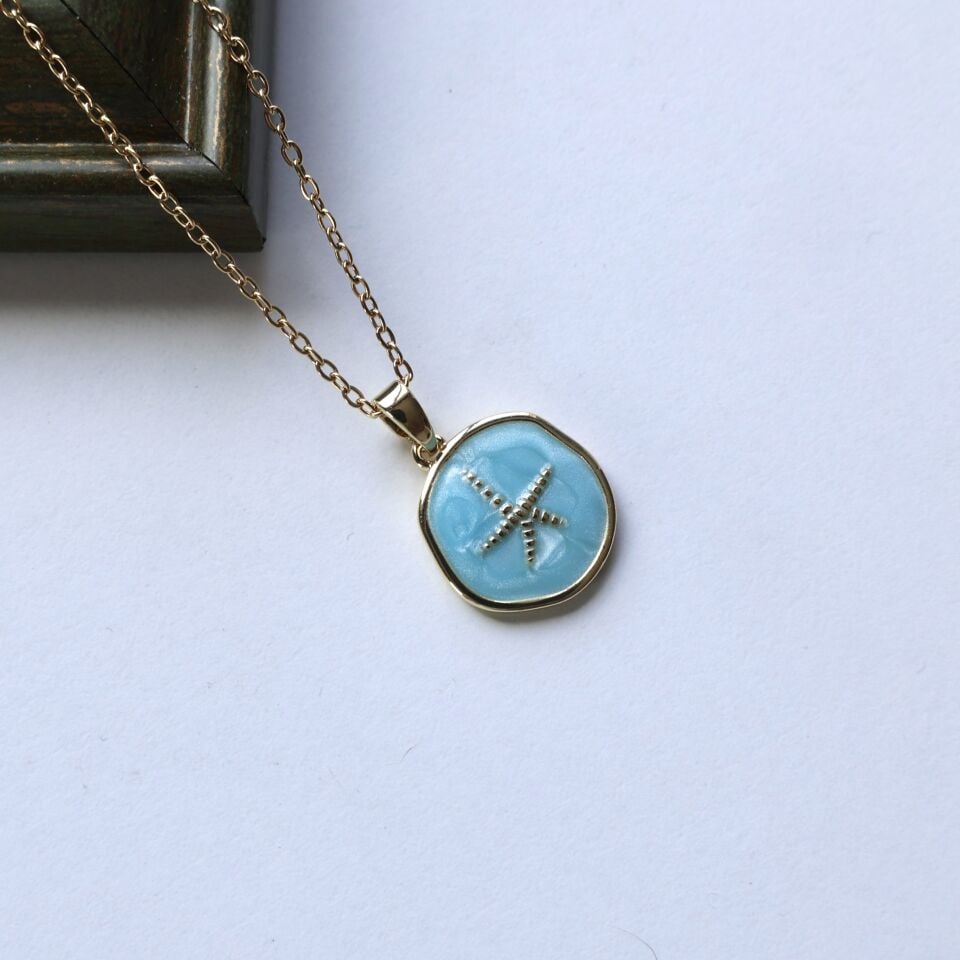 Çelik Deniz Yıldızı Kolye