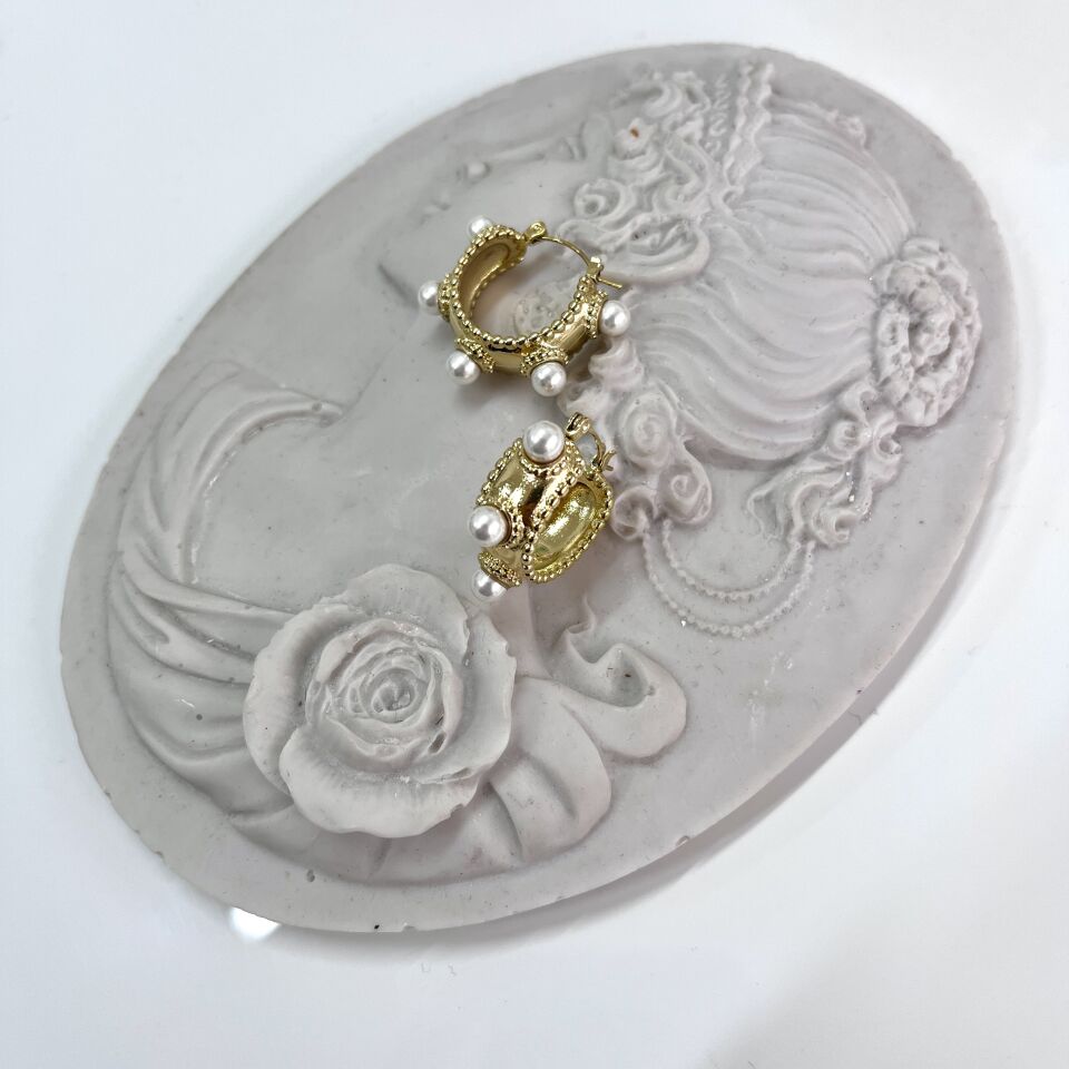 Çelik İnci Detay Halka Küpe