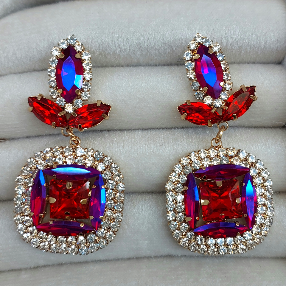 Zirkon Taş Kristal Küpe