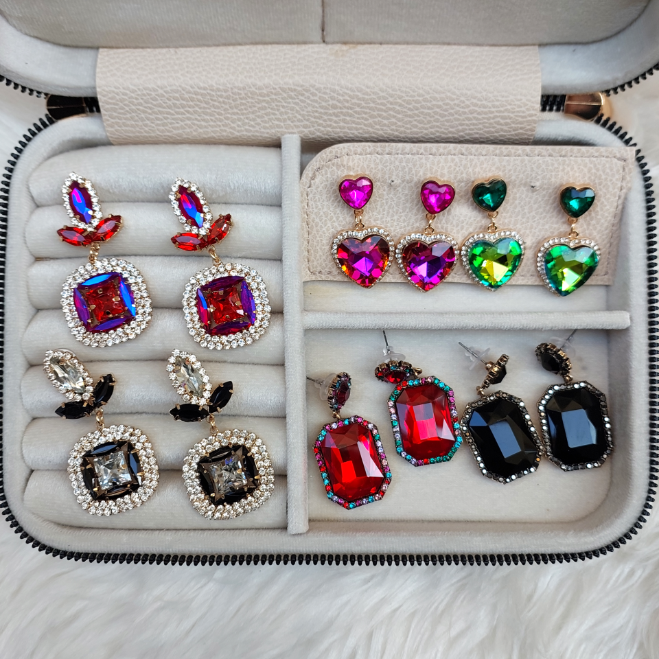 Zirkon Taş Kristal Küpe