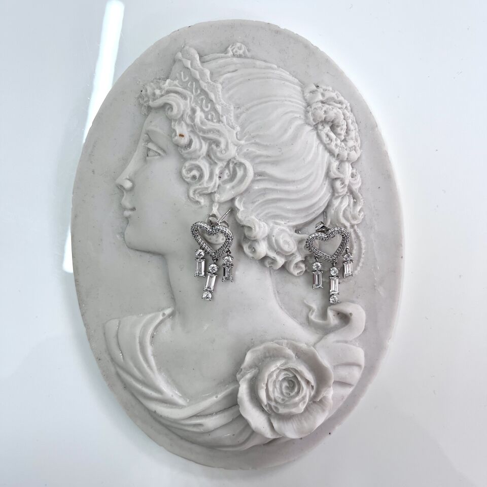 Xuping Taşlı Kalp Küpe