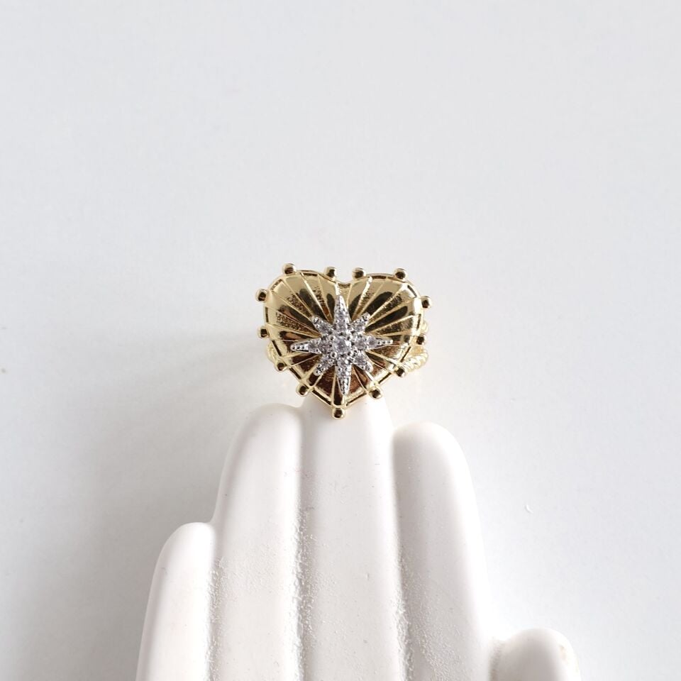 Özel Seri Yıldızlı Kalp Yüzük