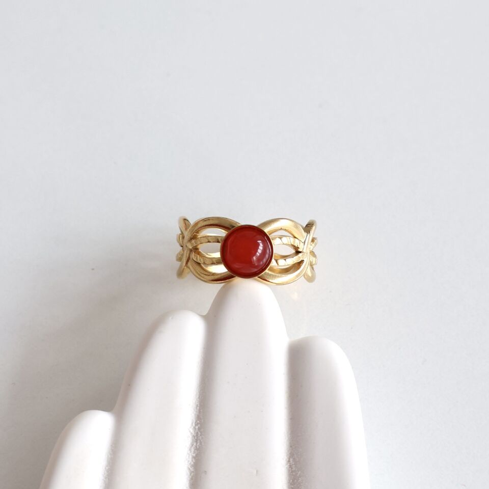 Çelik Taşlı Yüzük