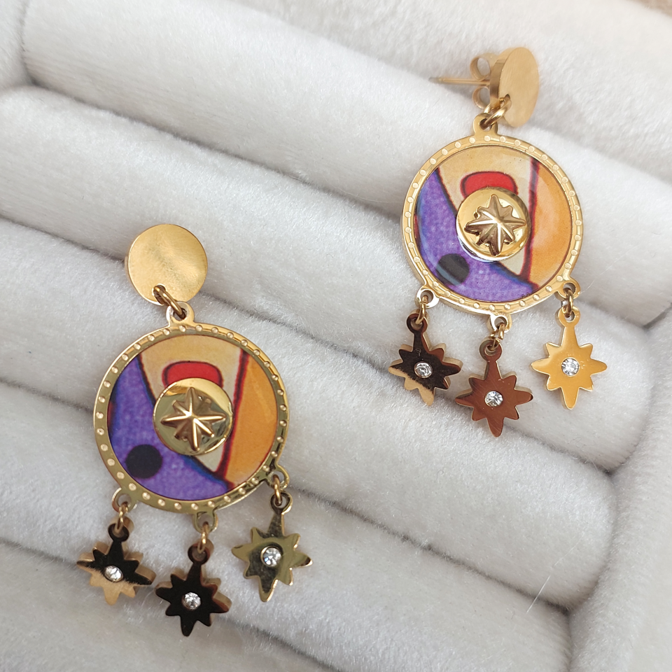 Çelik Sallantı Küpe