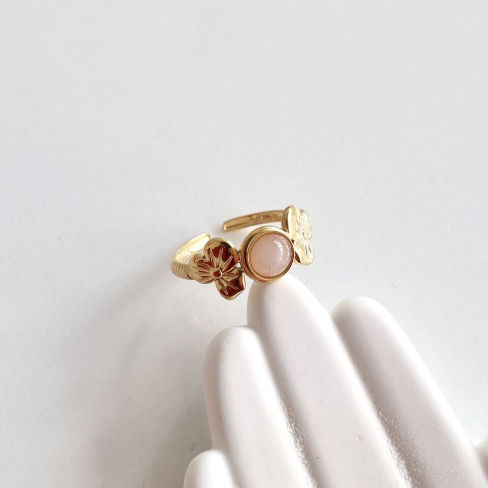 Çelik Kuvars Taşı Yüzük