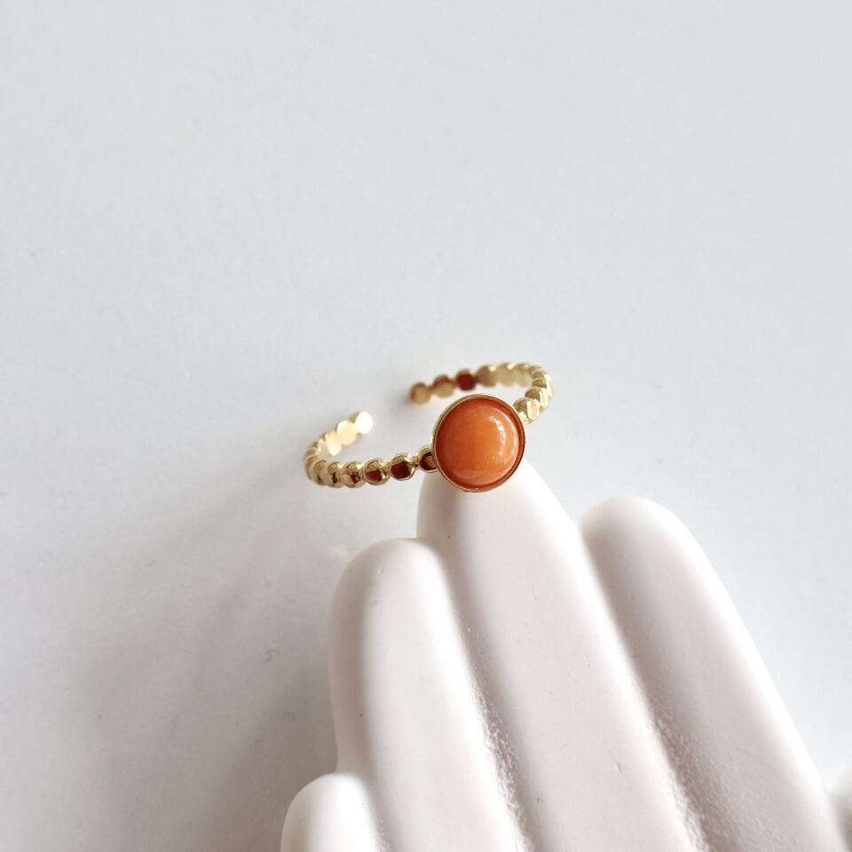 Çelik Taşlı Yüzük