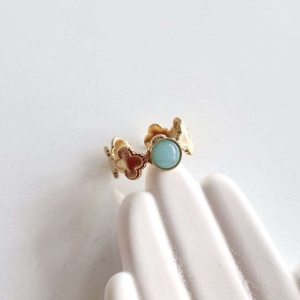 Çelik Taşlı Yüzük