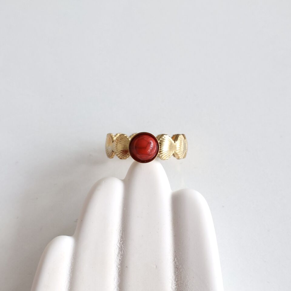 Çelik Firuze Taşı Yüzük