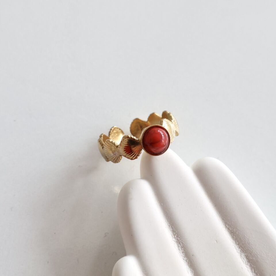 Çelik Firuze Taşı Yüzük