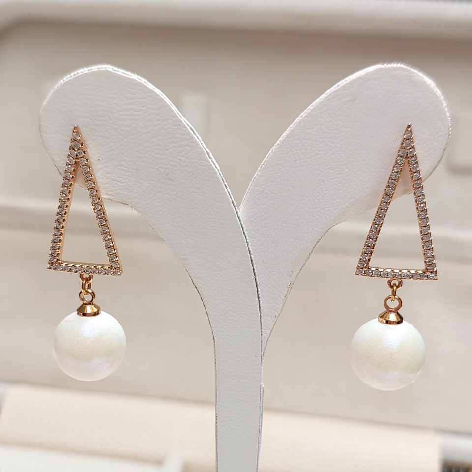 Xuping Zirkon Beyaz Küpe