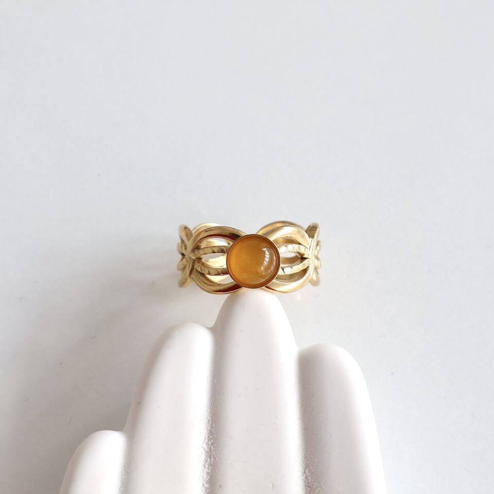 Çelik Taşlı Yüzük