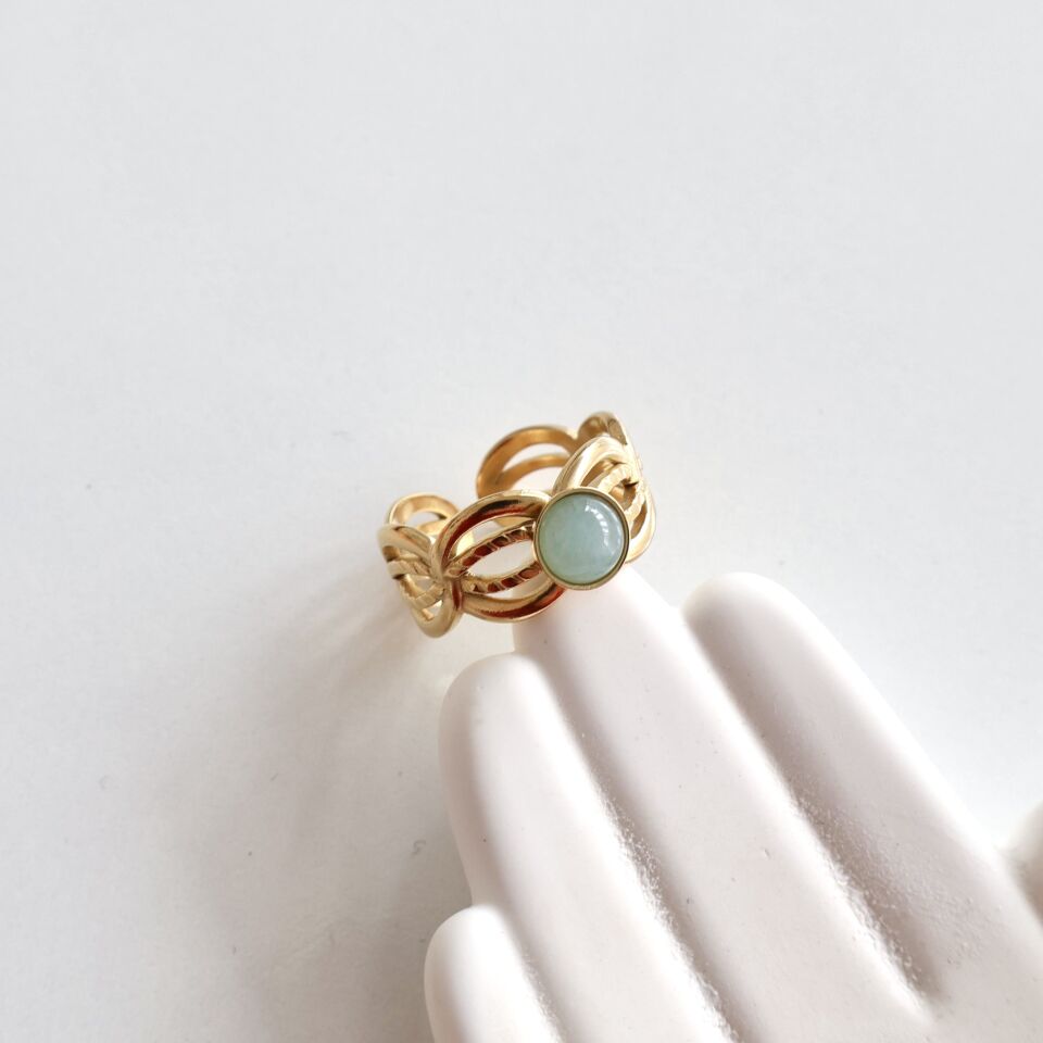 Çelik Taşlı Yüzük