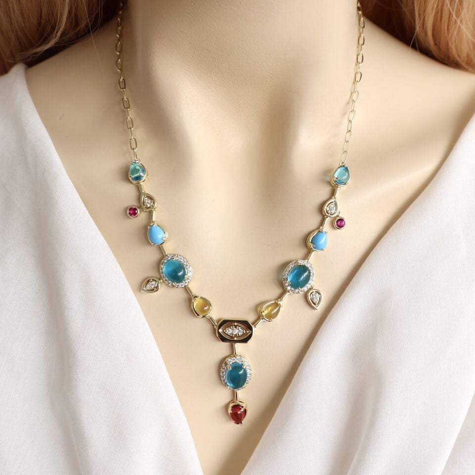 Özel Tasarım Renkli Kolye