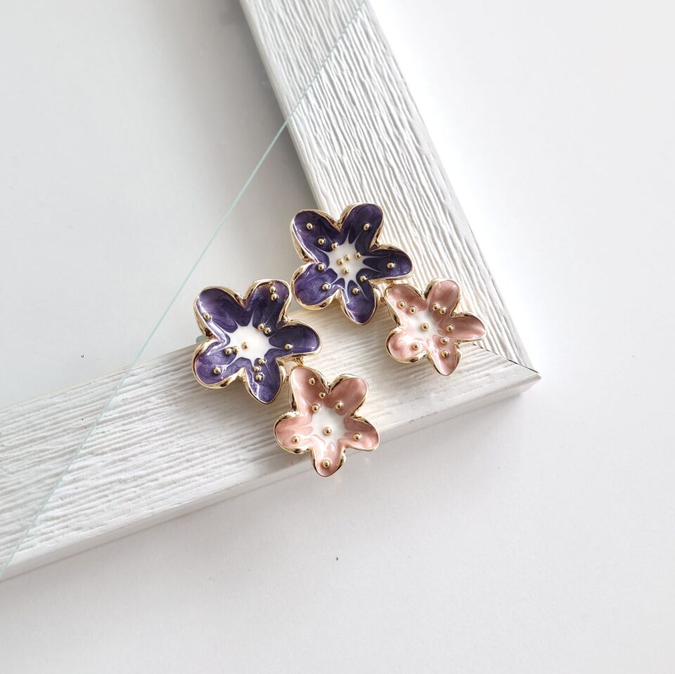 İkili Çiçek Küpe