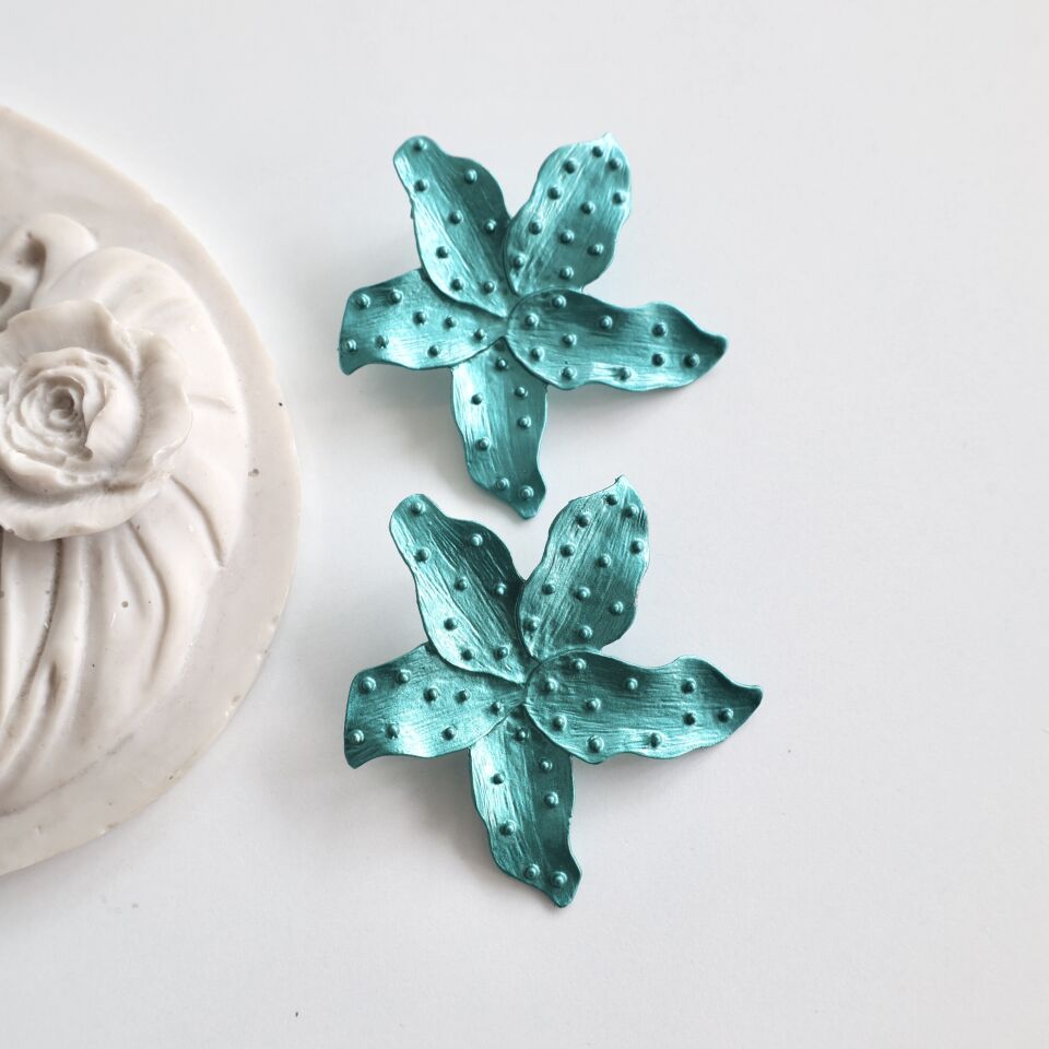 Mavi Deniz Yıldızı Küpe