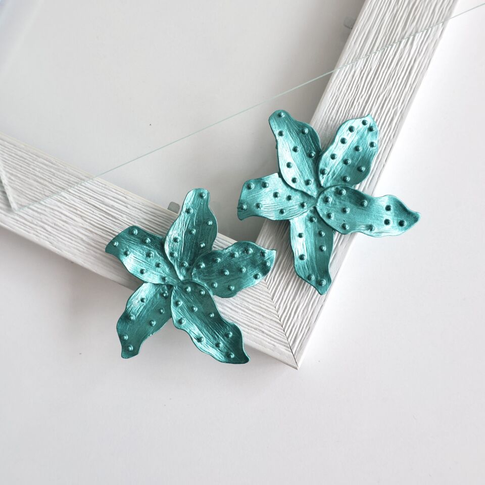 Mavi Deniz Yıldızı Küpe