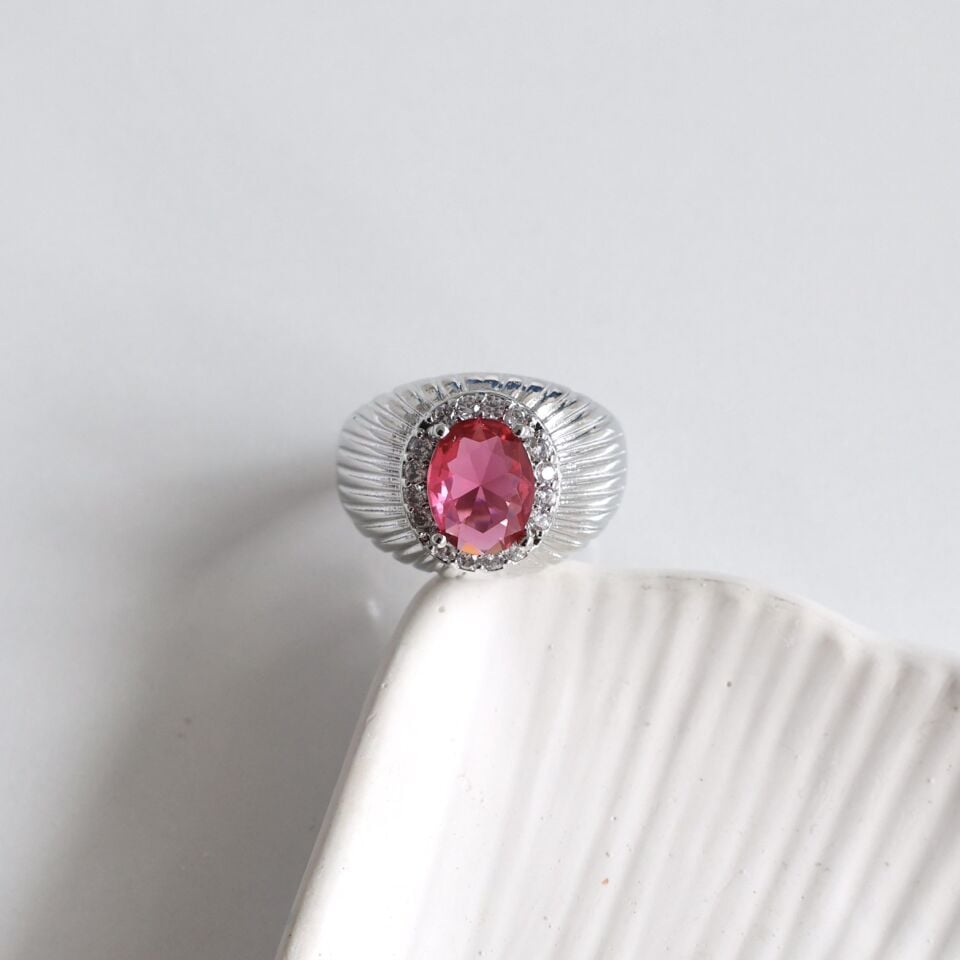 Özel Seri Silver Pembe Yüzük