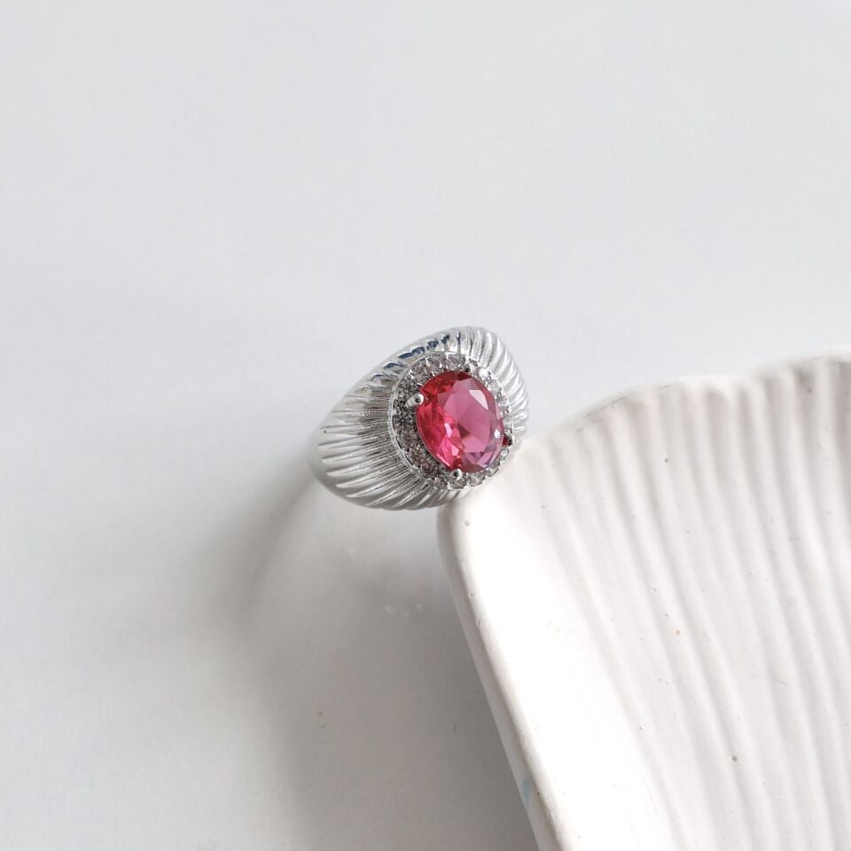 Özel Seri Silver Pembe Yüzük