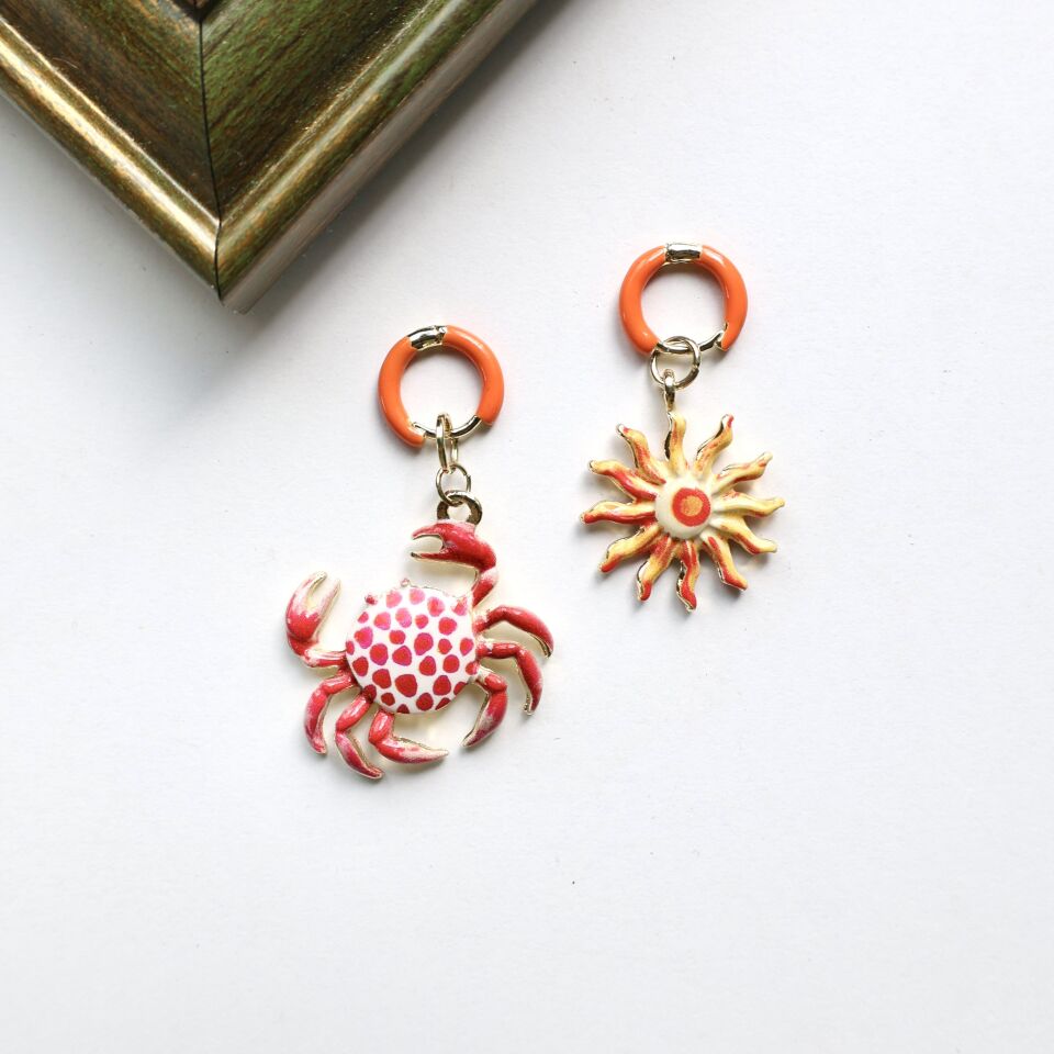 Yengeç & Güneş Küpe