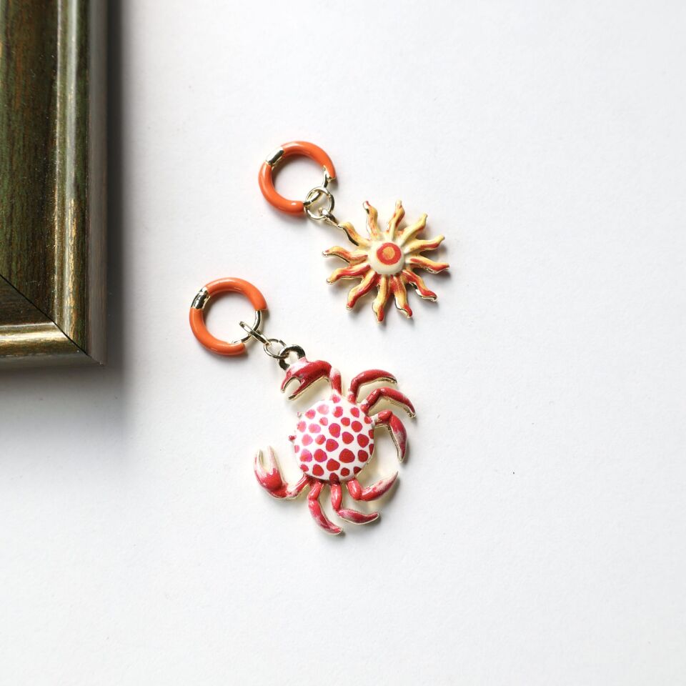 Yengeç & Güneş Küpe