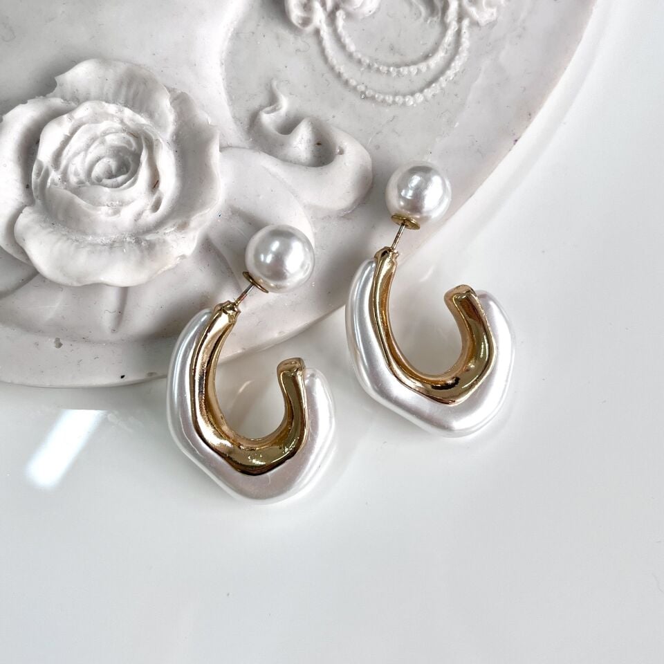 İthal İnci Detay Küpe