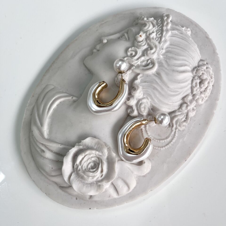 İthal İnci Detay Küpe