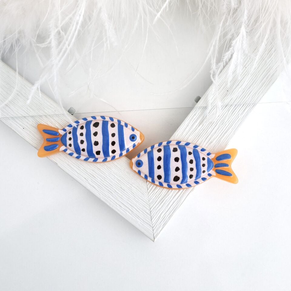 Balık Desenli Küpe