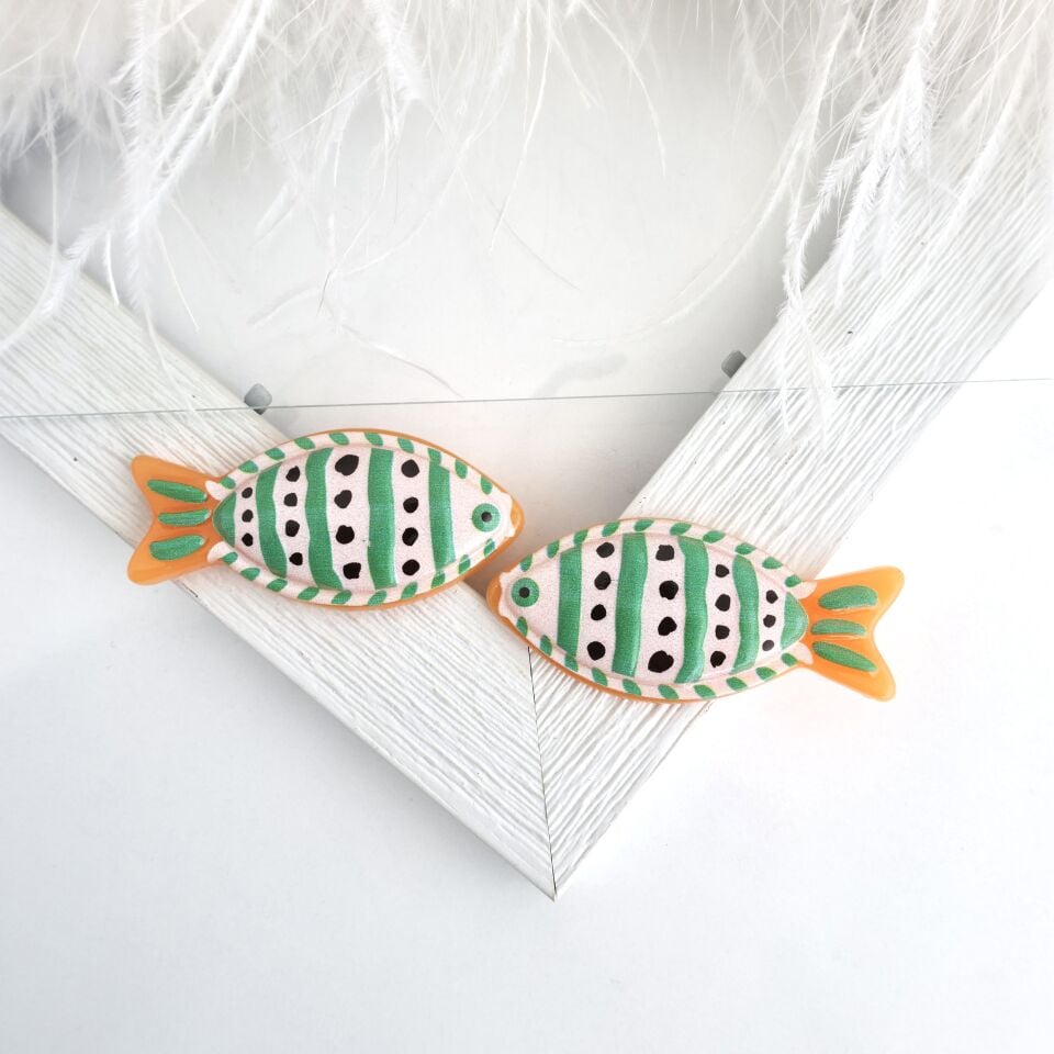 Balık Desenli Küpe