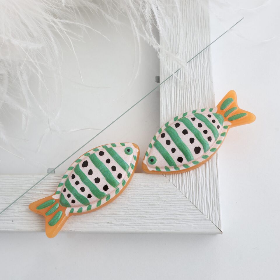 Balık Desenli Küpe