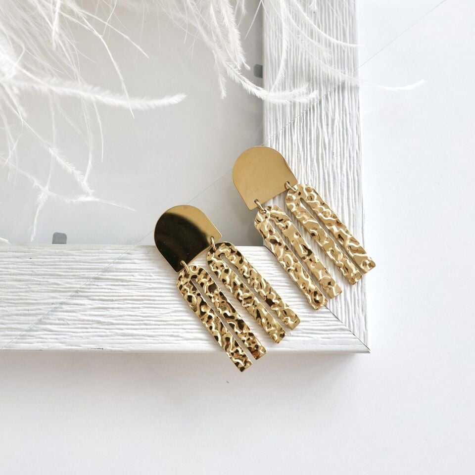 Çelik Sallantılı Küpe