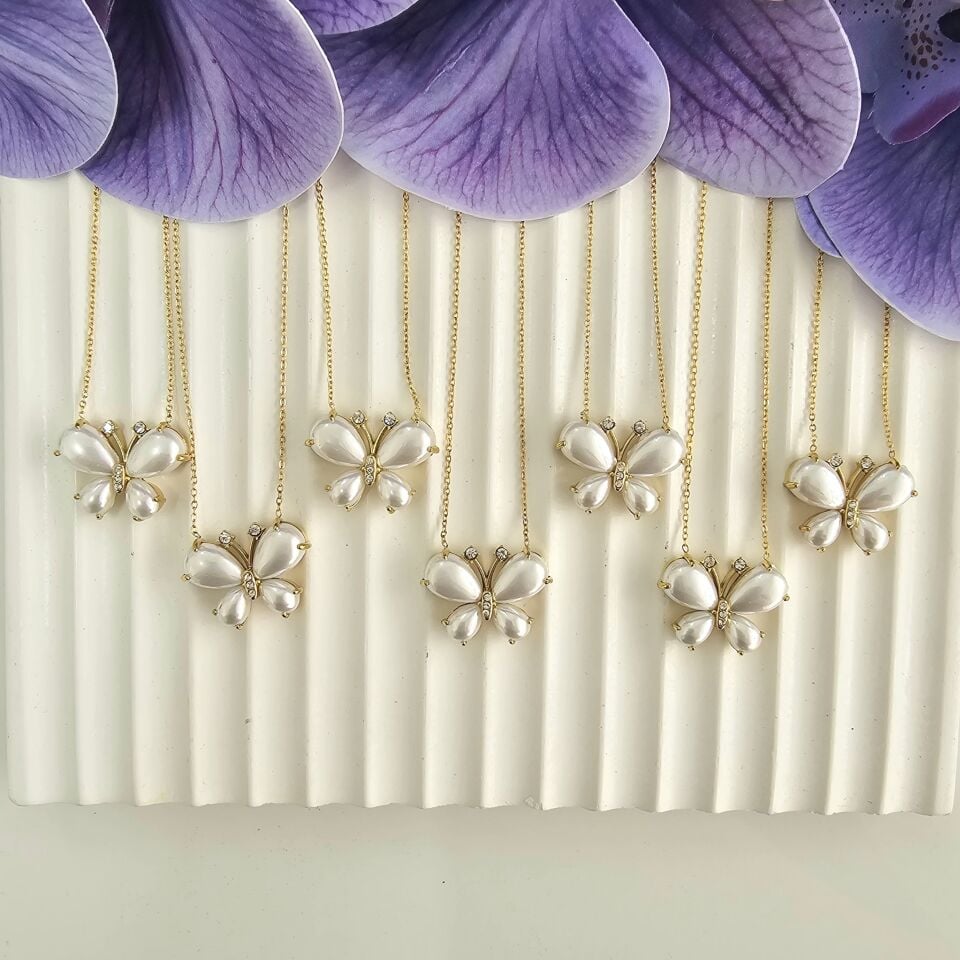 Çelik Kelebek Kolye