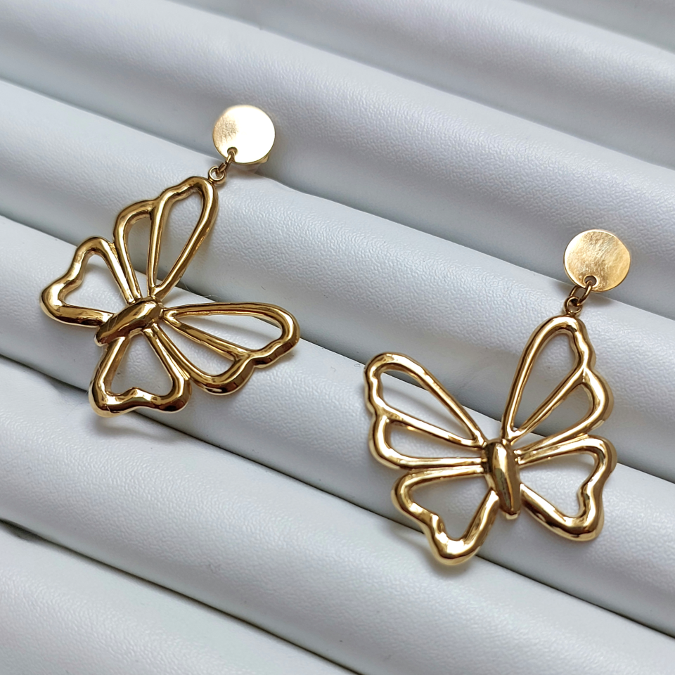 Çelik Kelebek Küpe