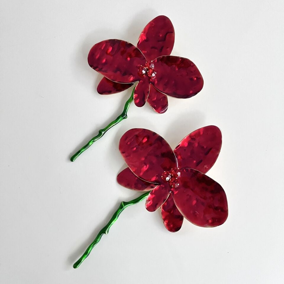 Zara Model Çiçek Küpe