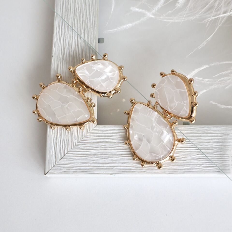 Zara Model Sedefli Küpe